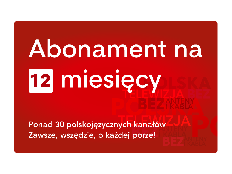 Abonament na 12 miesięcy (jednorazowa opłata)